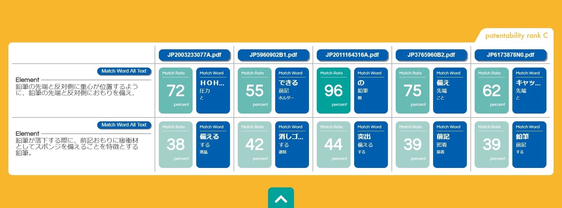 インタビュー2調査結果画面