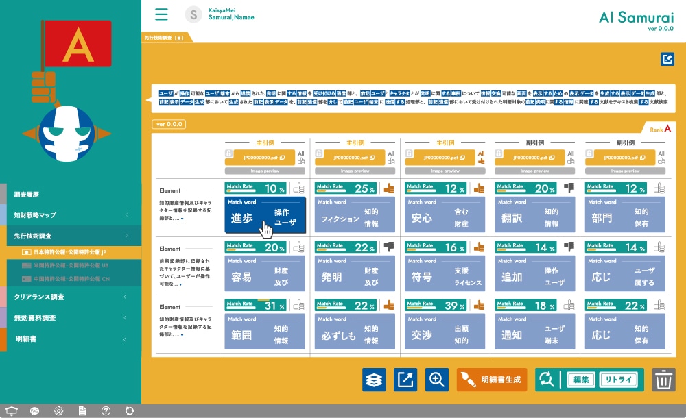 Ai Samurai 類似文献評価システム Ai Samurai