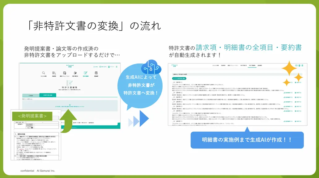 AI Samurai ONEの特許文書編集機能がアップデート | 特許申請支援